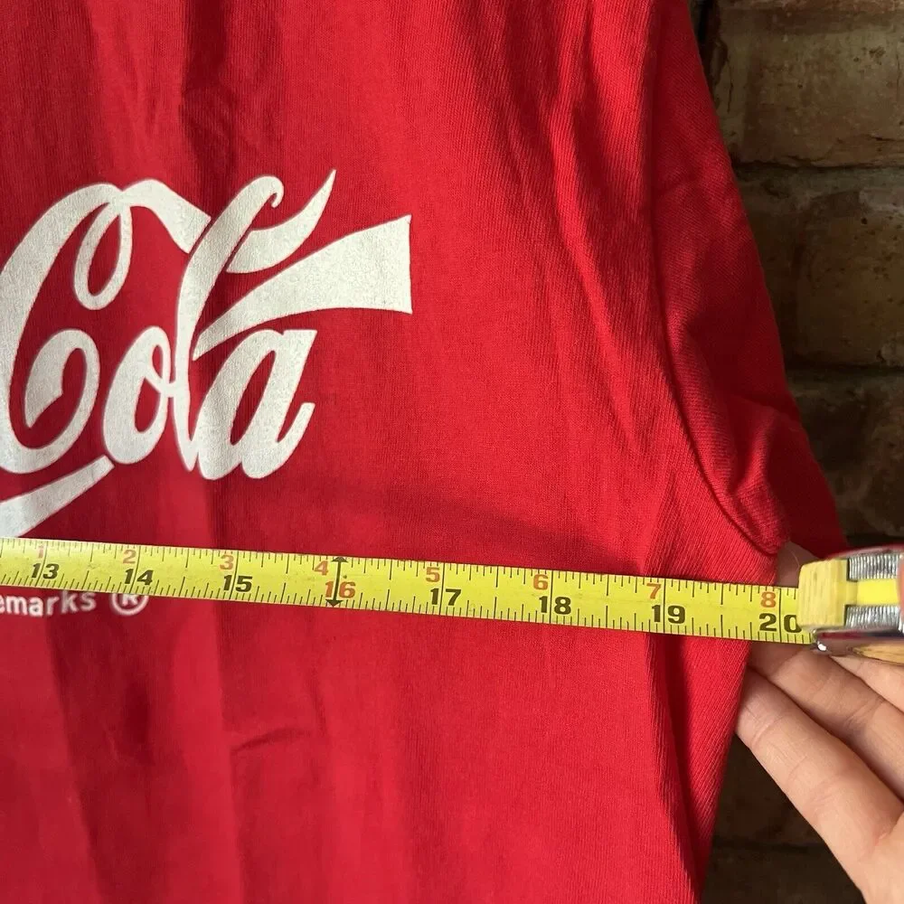 Vintage Coca Cola Shirt Medium Made in USA 90's Single Stitch Hanes Heavy Weight